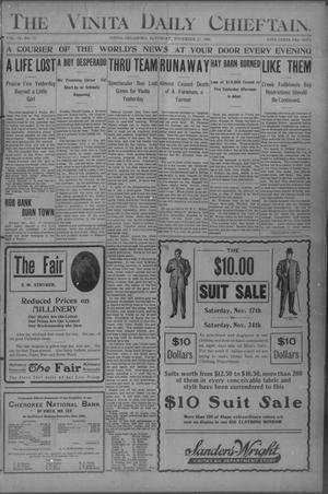 The Vinita Daily Chieftain. (Vinita, Okla.), Vol. 9, No. 11, Ed. 1 Saturday, November 17, 1906