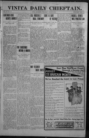 Vinita Daily Chieftain. (Vinita, Okla.), Vol. 14, No. 100, Ed. 1 Thursday, August 22, 1912