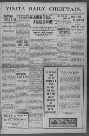 Vinita Daily Chieftain. (Vinita, Okla.), Vol. 10, No. 144, Ed. 1 Saturday, September 26, 1908
