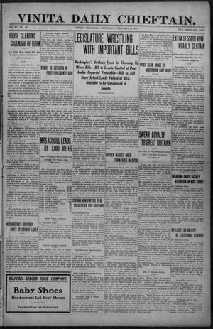 Vinita Daily Chieftain. (Vinita, Okla.), Vol. 12, No. 262, Ed. 1 Thursday, February 23, 1911