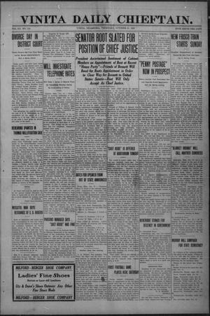 Vinita Daily Chieftain. (Vinita, Okla.), Vol. 12, No. 150, Ed. 1 Thursday, October 13, 1910