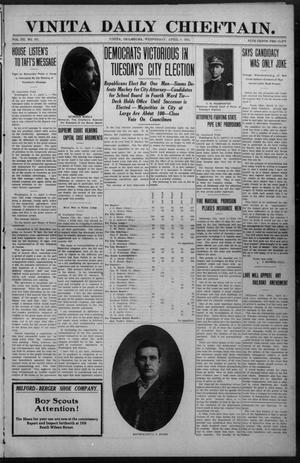 Vinita Daily Chieftain. (Vinita, Okla.), Vol. 12, No. 297, Ed. 1 Wednesday, April 5, 1911
