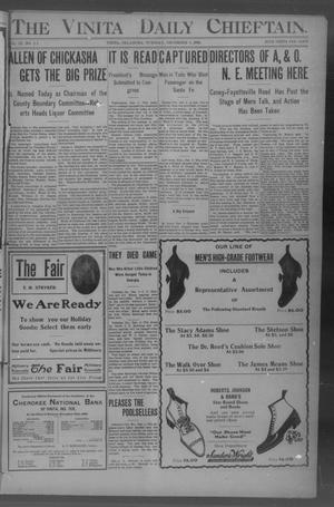 The Vinita Daily Chieftain. (Vinita, Okla.), Vol. 9, No. 25, Ed. 1 Tuesday, December 4, 1906