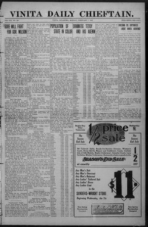 Vinita Daily Chieftain. (Vinita, Okla.), Vol. 13, No. 243, Ed. 1 Monday, February 5, 1912