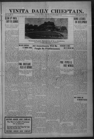 Vinita Daily Chieftain. (Vinita, Okla.), Vol. 12, No. 125, Ed. 1 Wednesday, September 14, 1910