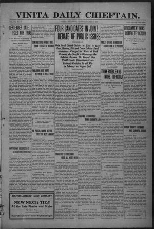 Vinita Daily Chieftain. (Vinita, Okla.), Vol. 12, No. 67, Ed. 1 Thursday, July 7, 1910