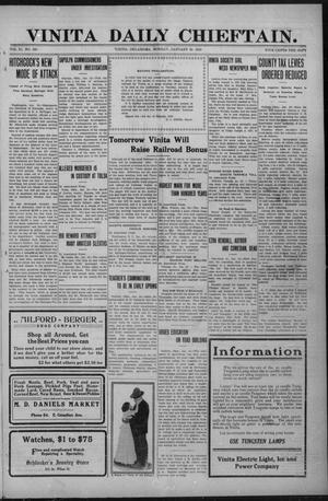 Vinita Daily Chieftain. (Vinita, Okla.), Vol. 11, No. 240, Ed. 1 Monday, January 24, 1910