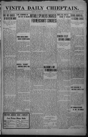 Vinita Daily Chieftain. (Vinita, Okla.), Vol. 12, No. 254, Ed. 1 Tuesday, February 14, 1911