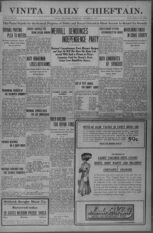 Vinita Daily Chieftain. (Vinita, Okla.), Vol. 10, No. 172, Ed. 1 Thursday, October 29, 1908