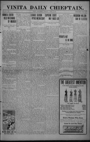 Vinita Daily Chieftain. (Vinita, Okla.), Vol. 14, No. 3, Ed. 1 Tuesday, April 30, 1912