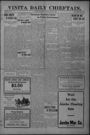 Vinita Daily Chieftain. (Vinita, Okla.), Vol. 12, No. 71, Ed. 1 Tuesday, July 12, 1910