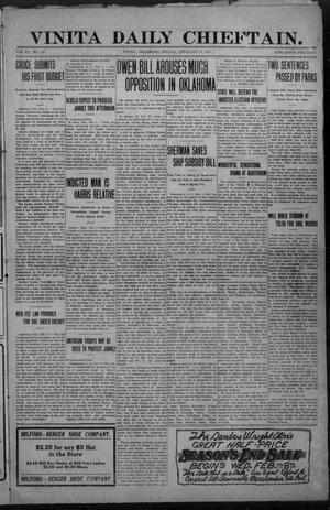 Vinita Daily Chieftain. (Vinita, Okla.), Vol. 12, No. 245, Ed. 1 Friday, February 3, 1911