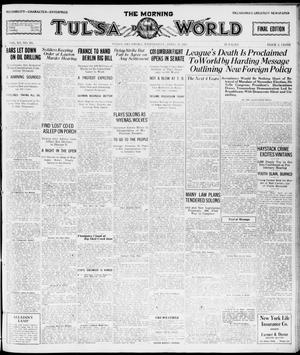 The Morning Tulsa Daily World (Tulsa, Okla.), Vol. 15, No. 195, Ed. 1, Wednesday, April 13, 1921