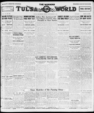 The Morning Tulsa Daily World (Tulsa, Okla.), Vol. 15, No. 343, Ed. 1, Friday, September 9, 1921