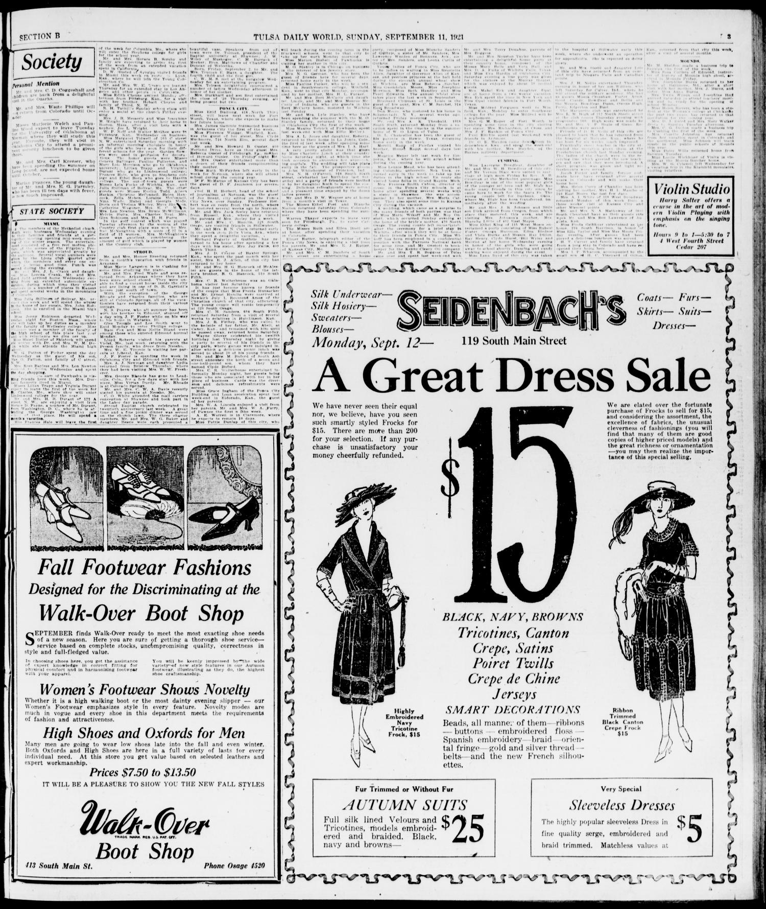 The Sunday Tulsa Daily World (Tulsa, Okla.), Vol. 15, No. 345, Ed. 1, Sunday, September 11, 1921
                                                
                                                    [Sequence #]: 21 of 42
                                                