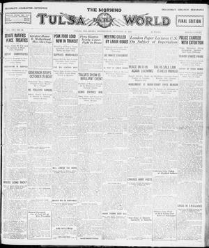 The Morning Tulsa Daily World (Tulsa, Okla.), Vol. 16, No. 19, Ed. 1, Wednesday, October 19, 1921