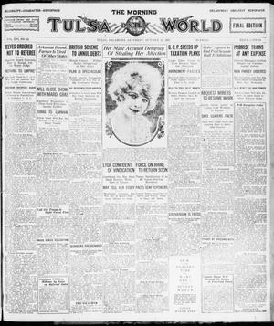 The Morning Tulsa Daily World (Tulsa, Okla.), Vol. 16, No. 22, Ed. 1, Saturday, October 22, 1921
