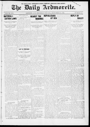 The Daily Ardmoreite. (Ardmore, Indian Terr.), Vol. 13, No. 113, Ed. 1, Thursday, September 27, 1906