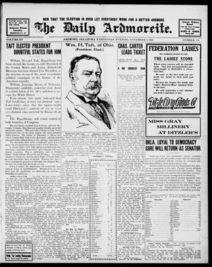 The Daily Ardmoreite. (Ardmore, Okla.), Vol. 15, No. 136, Ed. 1, Wednesday, November 4, 1908