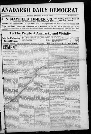 Anadarko Daily Democrat (Anadarko, Okla.), Vol. 1, No. 149, Ed. 1, Wednesday, March 5, 1902