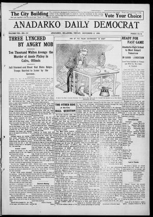 Primary view of object titled 'Anadarko Daily Democrat (Anadarko, Okla.), Vol. 8, No. 242, Ed. 1, Friday, November 12, 1909'.