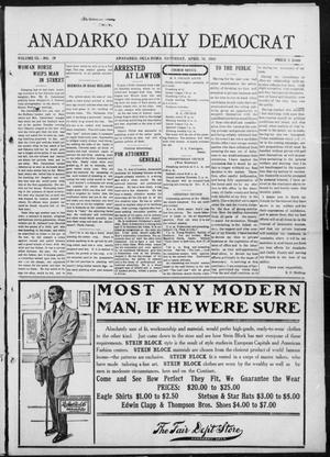Anadarko Daily Democrat (Anadarko, Okla.), Vol. 9, No. 59, Ed. 1, Saturday, April 16, 1910