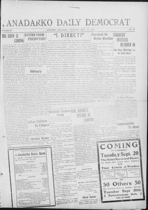 Anadarko Daily Democrat (Anadarko, Okla.), Vol. 9, No. 187, Ed. 1, Thursday, September 15, 1910