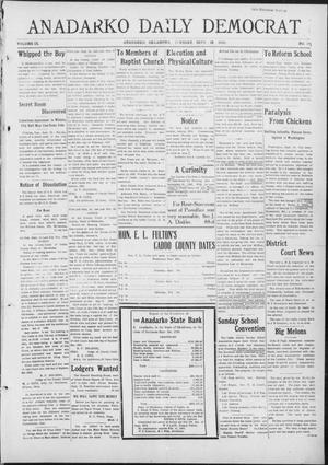 Anadarko Daily Democrat (Anadarko, Okla.), Vol. 9, No. 191, Ed. 1, Tuesday, September 20, 1910
