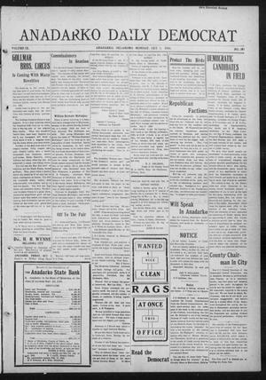 Anadarko Daily Democrat (Anadarko, Okla.), Vol. 9, No. 203, Ed. 1, Monday, October 3, 1910