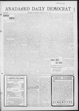 Anadarko Daily Democrat (Anadarko, Okla.), Vol. 9, No. 209, Ed. 1, Monday, October 10, 1910