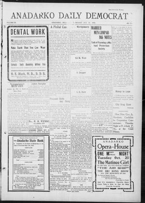 Anadarko Daily Democrat (Anadarko, Okla.), Vol. 9, No. 218, Ed. 1, Thursday, October 20, 1910