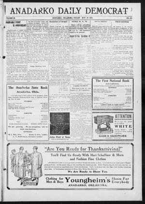 Anadarko Daily Democrat (Anadarko, Okla.), Vol. 9, No. 243, Ed. 1, Friday, November 18, 1910
