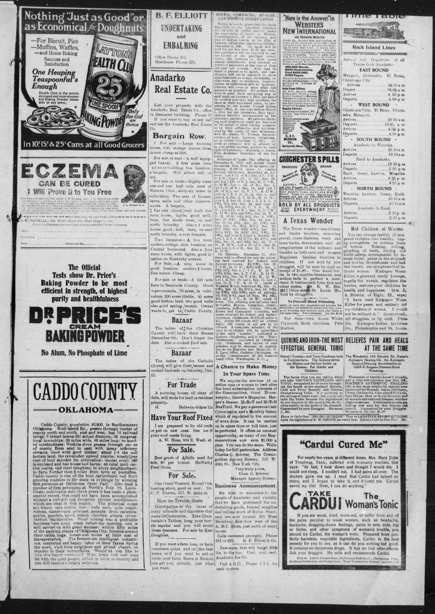 Anadarko Daily Democrat (Anadarko, Okla.), Vol. 13, No. 34, Ed. 1, Friday, November 21, 1913
                                                
                                                    [Sequence #]: 3 of 4
                                                