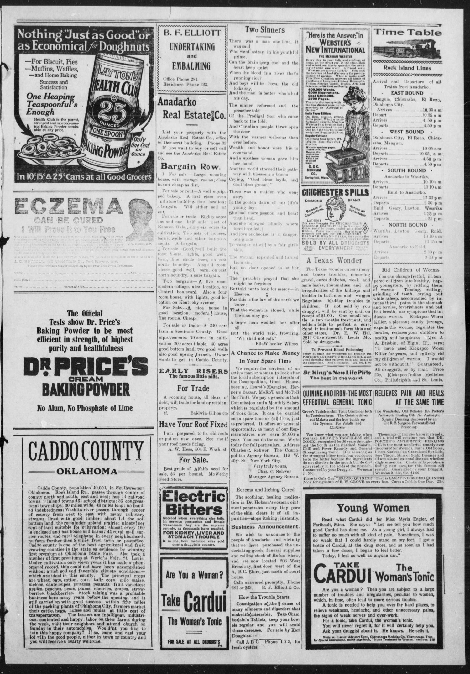 Anadarko Daily Democrat (Anadarko, Okla.), Vol. 13, No. 50, Ed. 1, Wednesday, December 10, 1913
                                                
                                                    [Sequence #]: 3 of 4
                                                