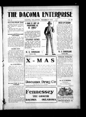 The Dacoma Enterprise (Dacoma, Okla.), Vol. 4, No. 34, Ed. 1 Thursday, December 9, 1915