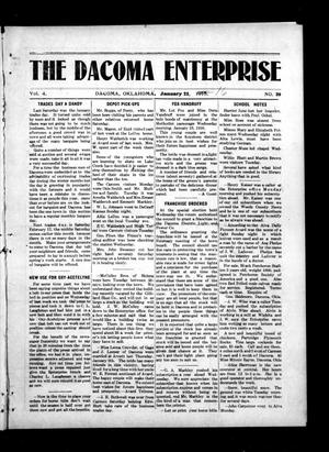 The Dacoma Enterprise (Dacoma, Okla.), Vol. 4, No. 39, Ed. 1 Friday, January 21, 1916