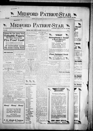 The Medford Patriot-Star. (Medford, Okla.), Vol. 24, No. 62, Ed. 1 Thursday, July 19, 1917