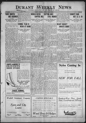 Durant Weekly News (Durant, Okla.), Vol. 17, No. 35, Ed. 1, Friday, August 29, 1913