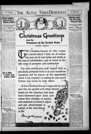 The Altus Times-Democrat (Altus, Okla.), Vol. 19, No. 50, Ed. 1 Thursday, December 22, 1921