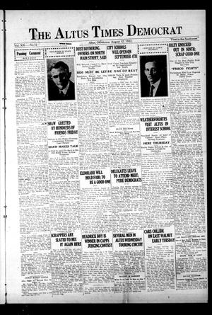 The Altus Times Democrat (Altus, Okla.), Vol. 20, No. 32, Ed. 1 Thursday, August 17, 1922