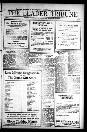 The Leader Tribune (Laverne, Okla.), Vol. 11, No. 30, Ed. 1 Friday, December 22, 1922
