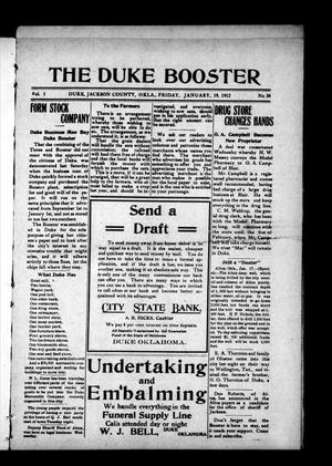 The Duke Booster (Duke, Okla.), Vol. 1, No. 38, Ed. 1 Friday, January 19, 1912