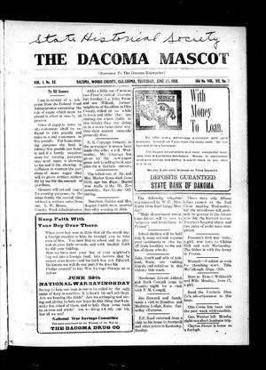 The Dacoma Mascot (Dacoma, Okla.), Vol. 1, No. 33, Ed. 1 Thursday, June 27, 1918