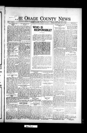 The Osage County News (Pawhuska, Okla.), Vol. 9, No. 11, Ed. 1 Friday, November 11, 1921