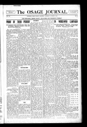The Osage Journal. (Pawhuska, Okla.), Vol. 14, No. 15, Ed. 1 Thursday, October 24, 1912