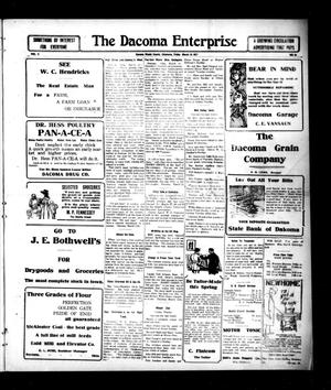 The Dacoma Enterprise (Dacoma, Okla.), Vol. 5, No. 46, Ed. 1 Friday, March 16, 1917