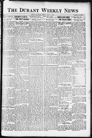 The Durant Weekly News (Durant, Okla.), Vol. 25, No. 15, Ed. 1, Friday, April 14, 1922