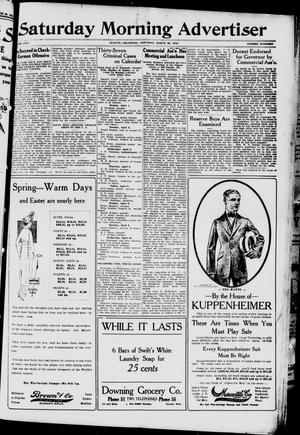 Saturday Morning Advertiser (Durant, Okla.), Vol. 5, No. 19, Ed. 1, Saturday, March 30, 1918