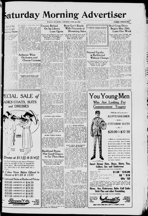 Primary view of object titled 'Saturday Morning Advertiser (Durant, Okla.), Vol. 5, No. 22, Ed. 1, Saturday, April 20, 1918'.