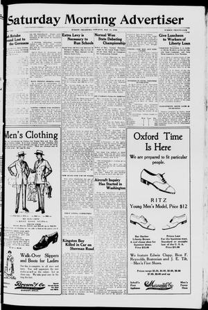 Saturday Morning Advertiser (Durant, Okla.), Vol. 5, No. 25, Ed. 1, Saturday, May 11, 1918